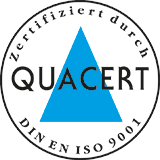 Zertifiziert durch QUACERT DIN EN IS 9001